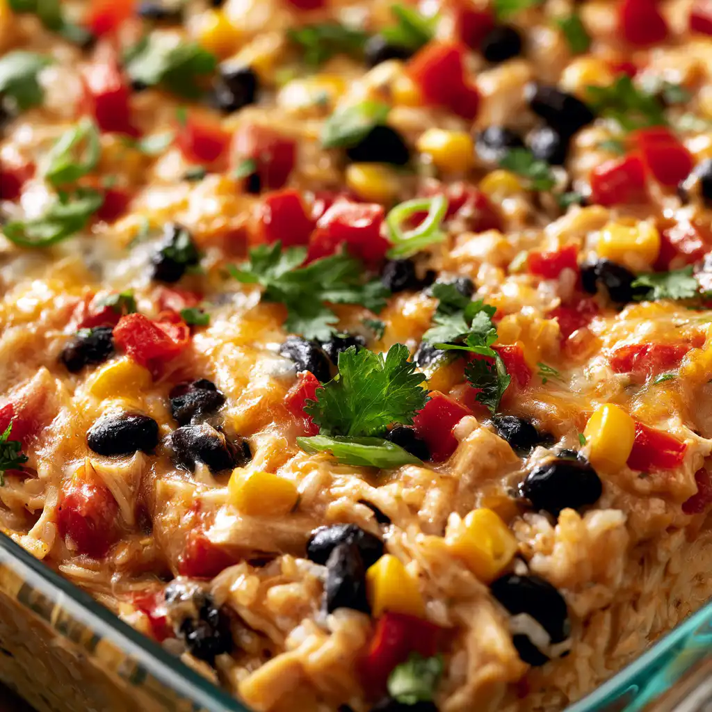 Easy Chicken Burrito Casserole - step by step