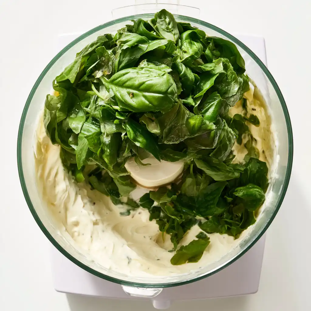 Creamy Basil Dressing - step by step