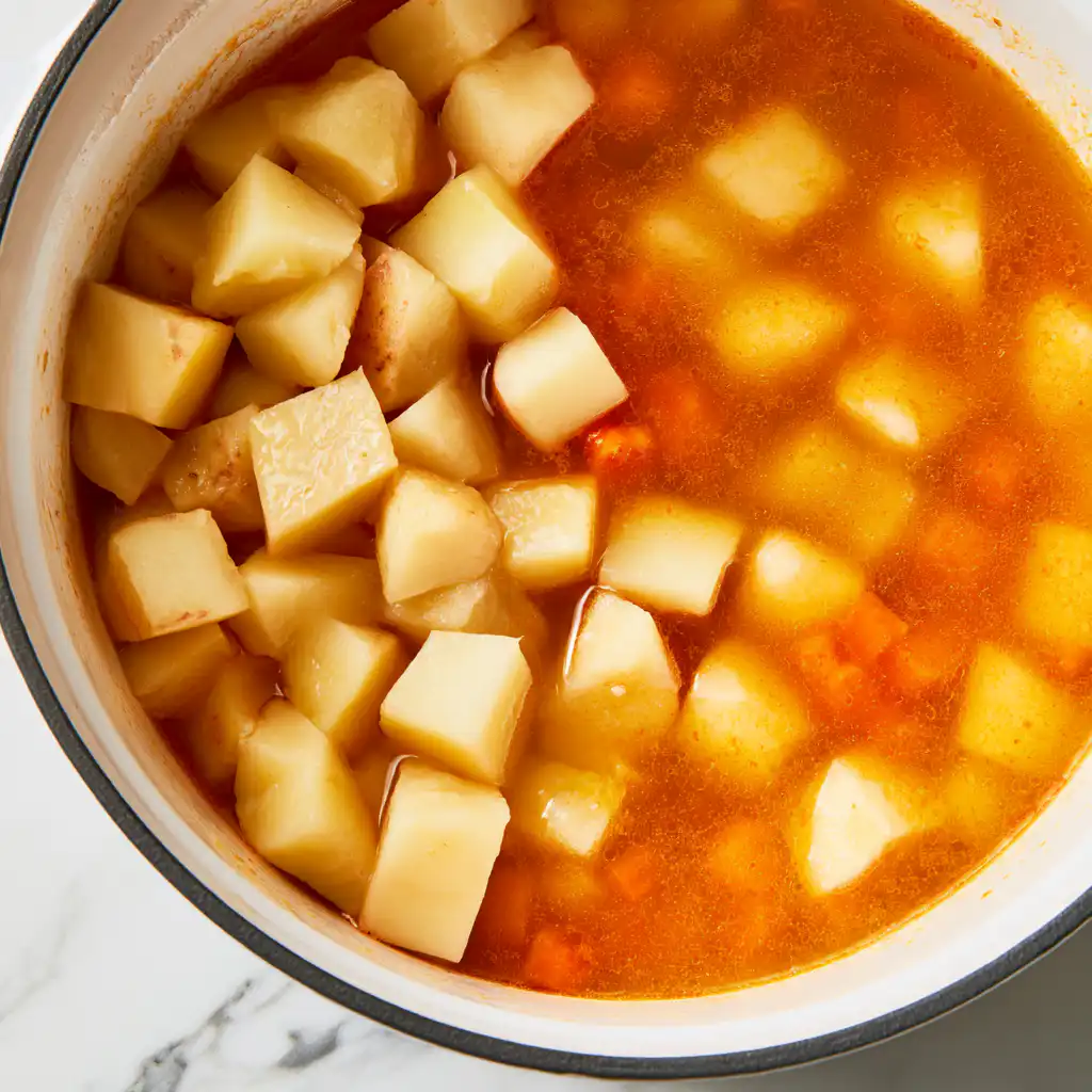 Creamy Vegetable Soup - step by step