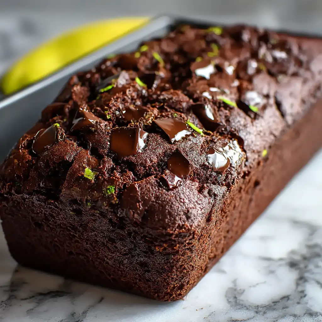Moist Chocolate Zucchini Banana Bread - step by step