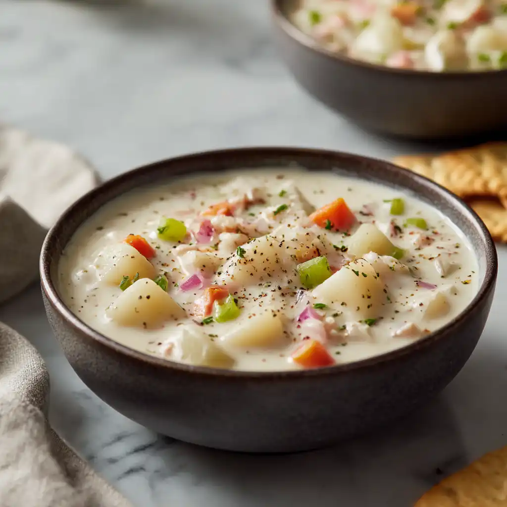 Simple New England Clam Chowder - step by step