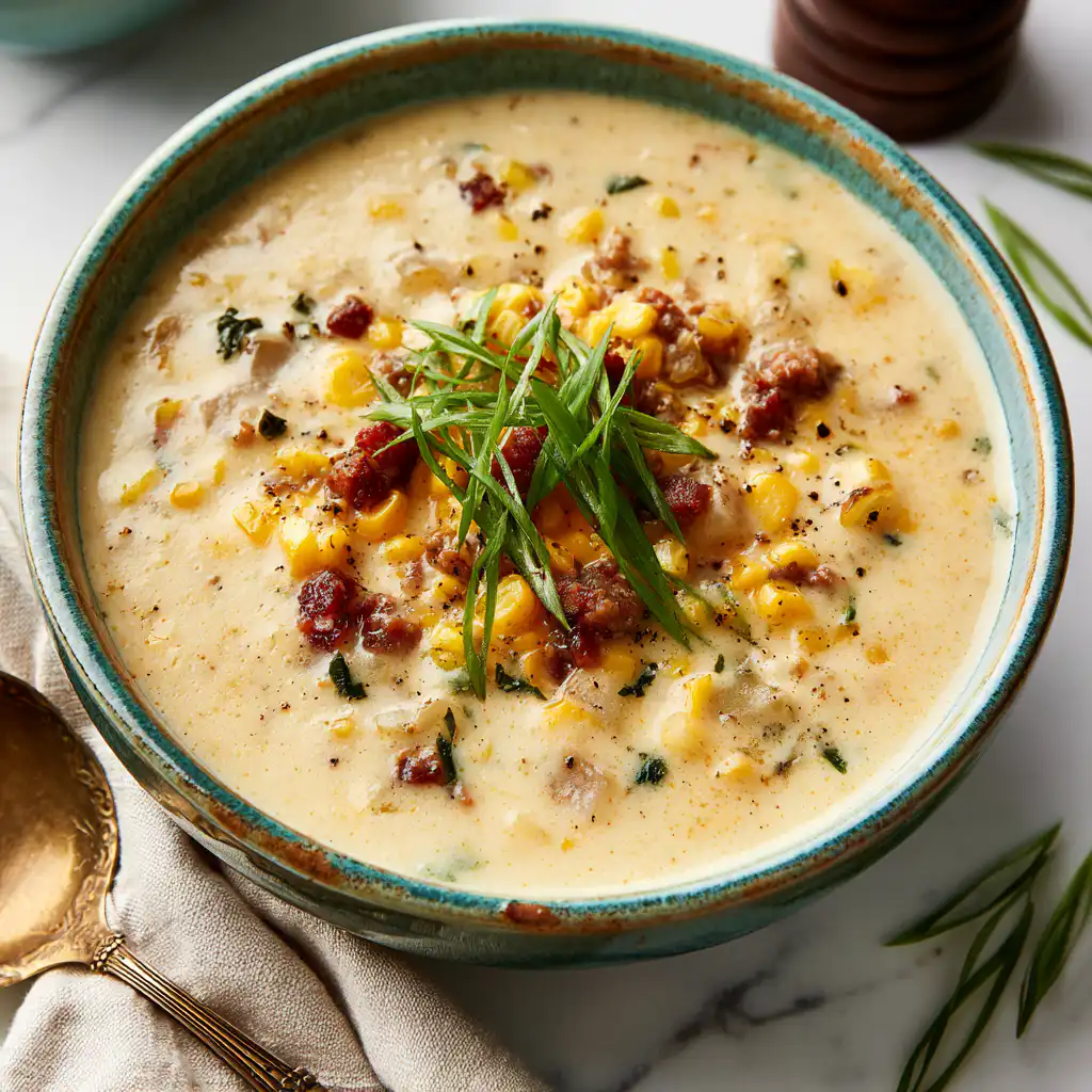 Homemade Sausage and Corn Chowder