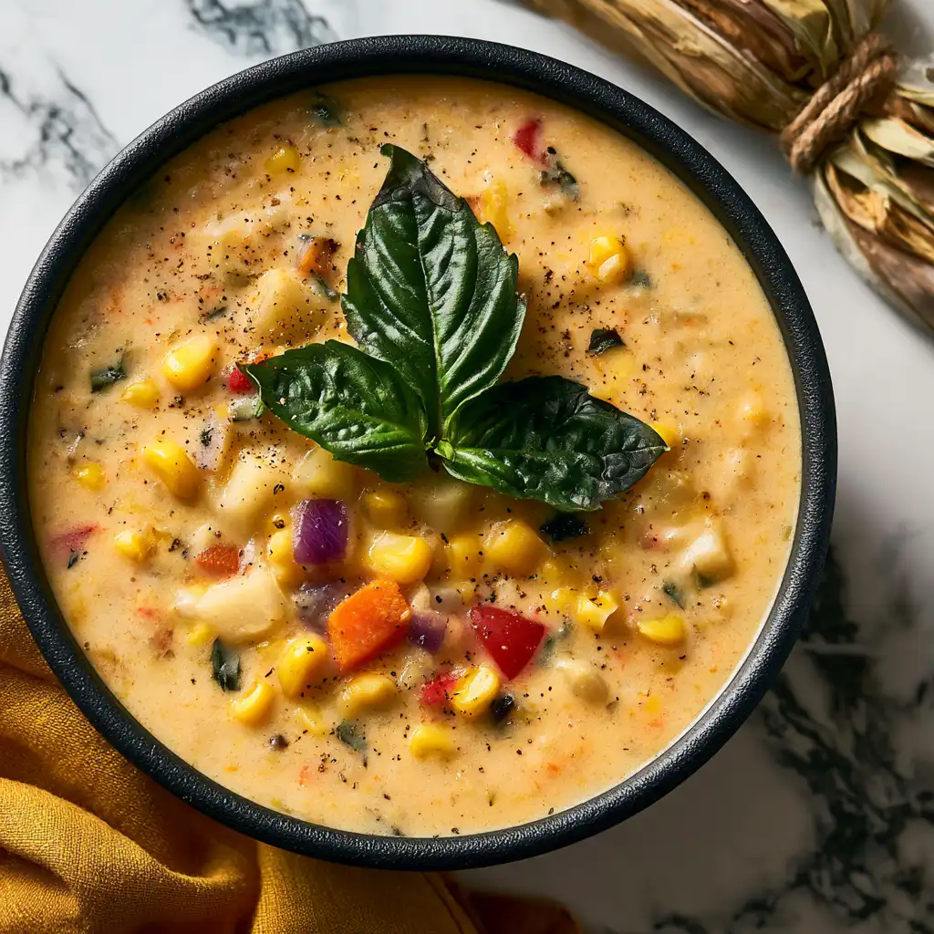 Classic Corn and Vegetable Chowder - step by step