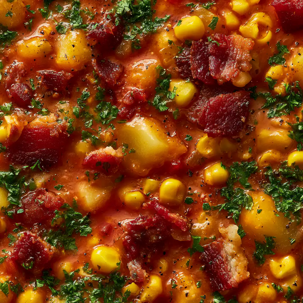 30-Minute Tomato Corn Chowder - step by step