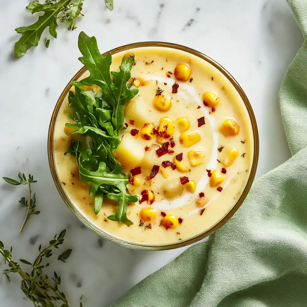 Classic Vegetarian Corn Chowder - step by step