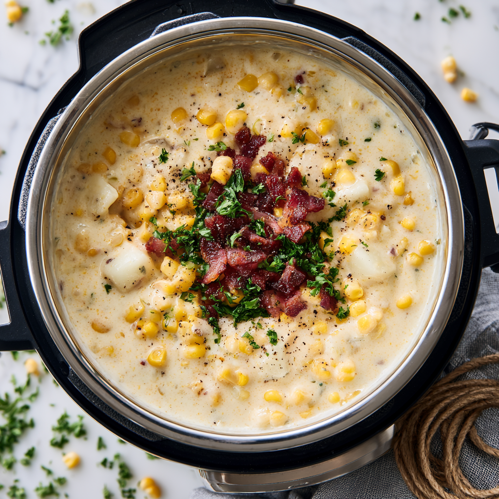 Comforting Instant Pot Corn Chowder