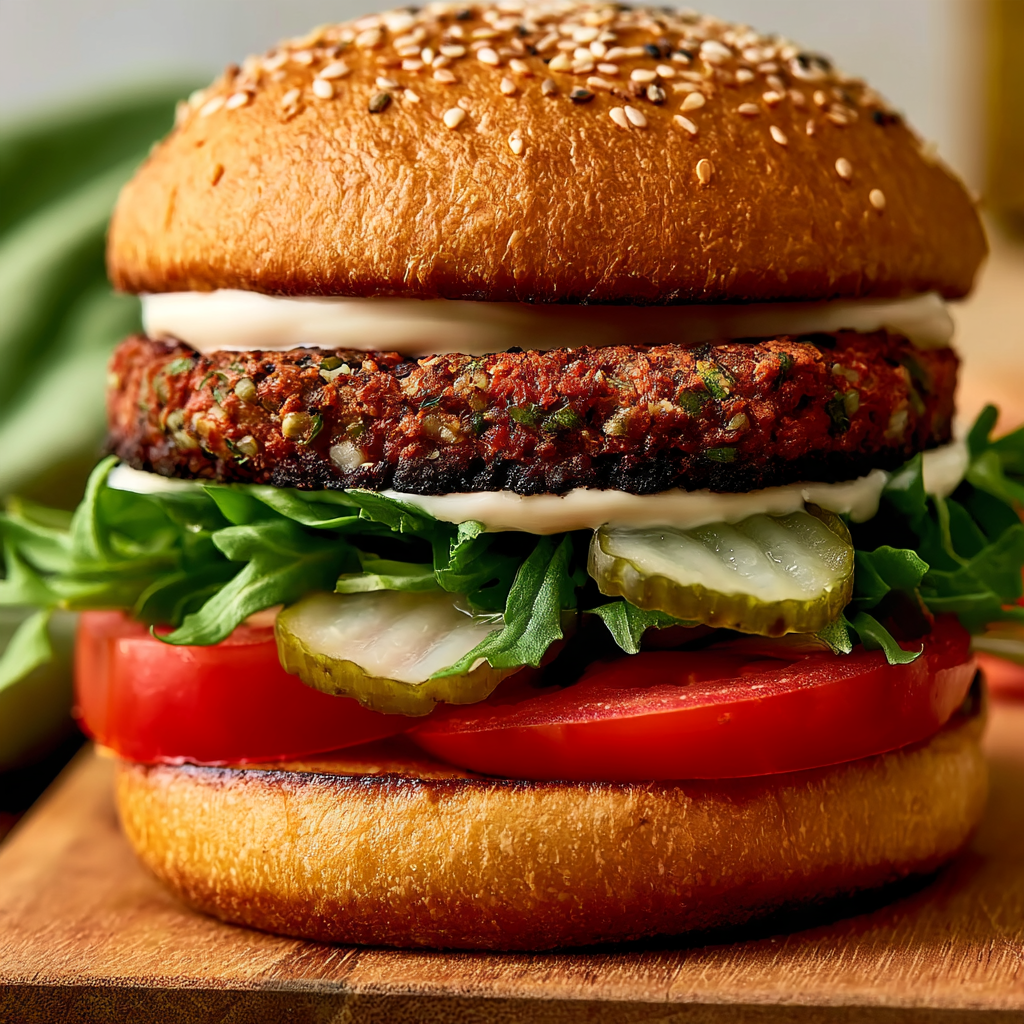 Delicious Eggplant Burger - step by step