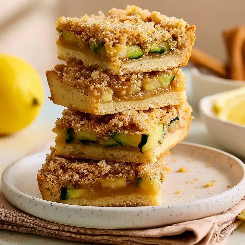 Golden Zucchini Cobbler Bars - finished dish