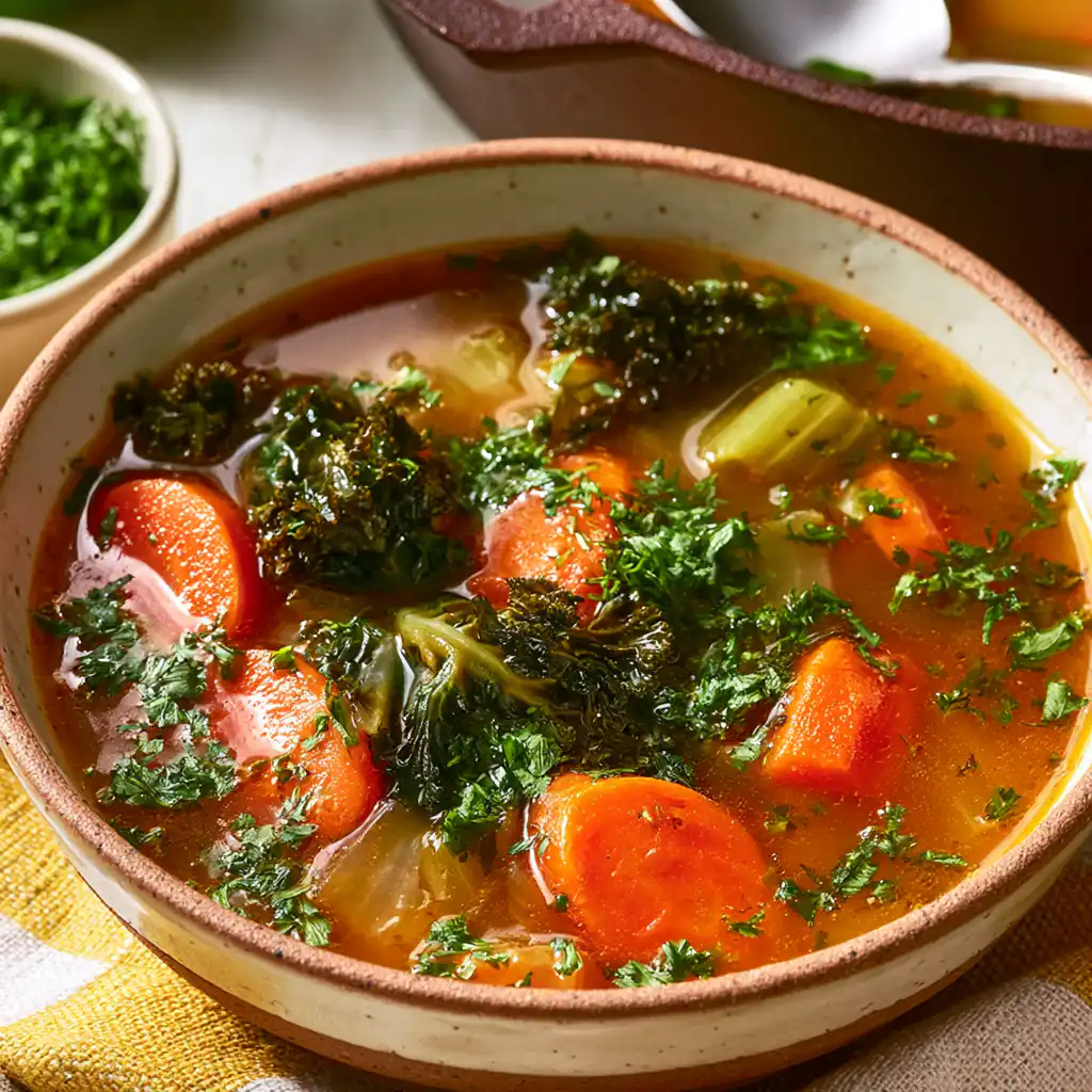 Hearty Vegetable Soup with Parsley Gremolata