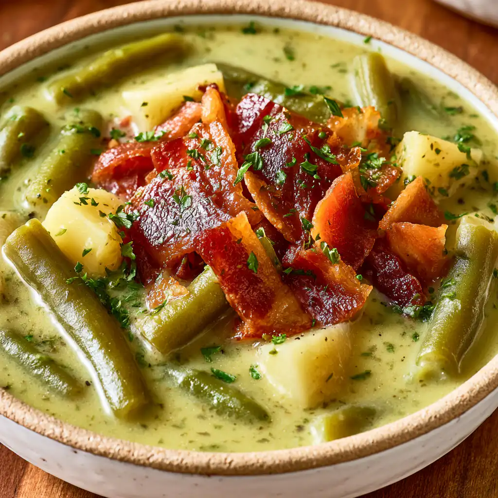 German Green Bean Soup Recipe - step by step